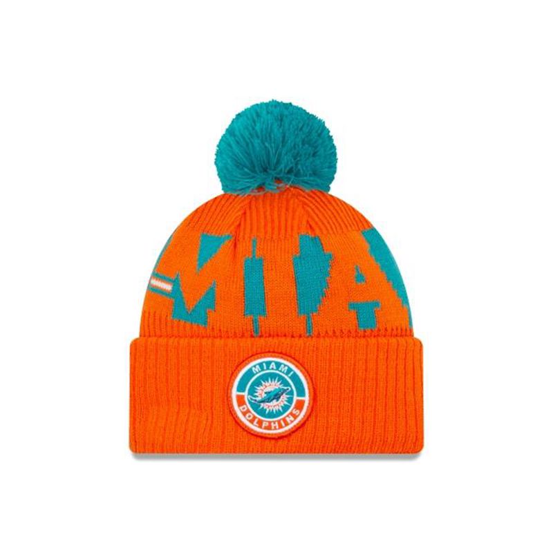 NFL Miami Dolphins Alternate Cold Weather Sport Knit (NIT8764) - Orange New Era Beanies